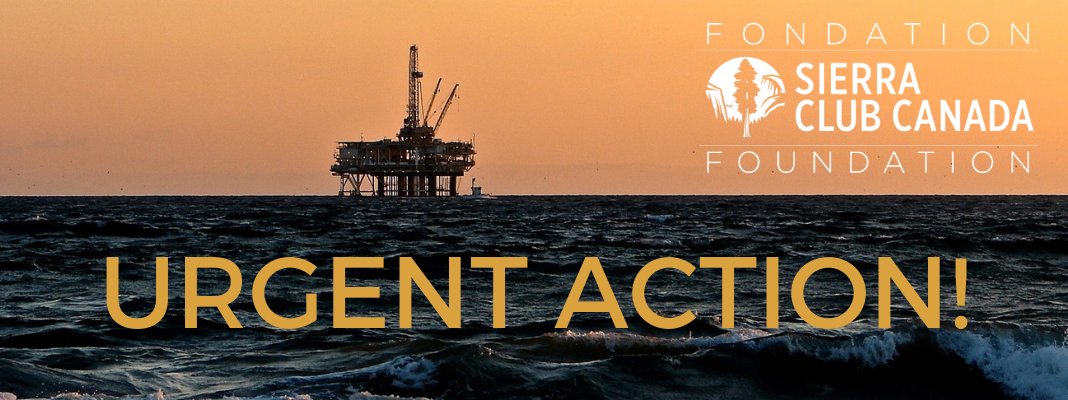 Urgent Action! Picture of an oil derrick